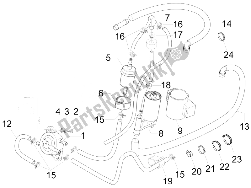 Toutes les pièces pour le Système D'alimentation du Gilera Runner 50 Pure JET 2010