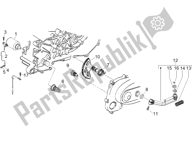 Tutte le parti per il Stater - Avviamento Elettrico del Gilera Stalker Special Edition 50 2007