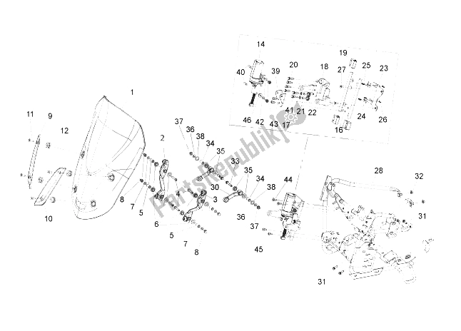 Toutes les pièces pour le Pare-brise - Verre du Gilera GP 800 2009