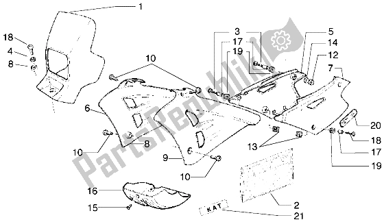 Toutes les pièces pour le Carénages du Gilera Zulu 50 1998