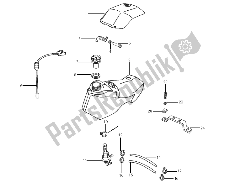 Todas las partes para Depósito De Combustible de Gilera SMT 50 2006