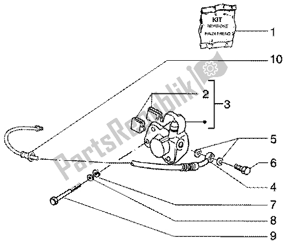 All parts for the Front Brake Piping-front Brake Caliper of the Gilera Runner 50 Poggiali 1998