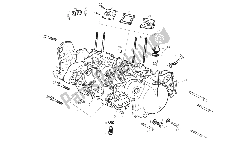 Tutte le parti per il Carter del Gilera SMT 50 2013