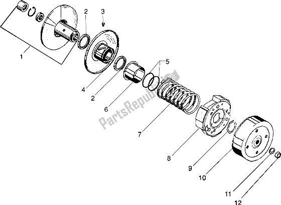 Toutes les pièces pour le Embrayage du Gilera Eaglet Automatic 50 1998