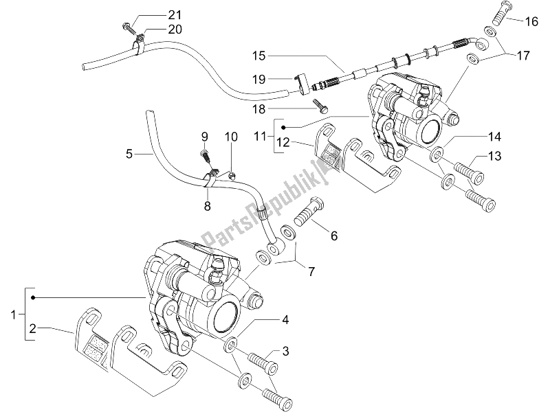 Todas las partes para Tubos De Frenos - Pinzas de Gilera Runner 200 VXR 4T E3 UK 2006