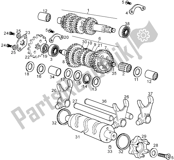 Toutes les pièces pour le Arbre De Transmission du Gilera SMT 50 1998