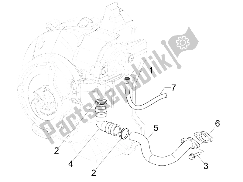 All parts for the Secondary Air Box of the Gilera Runner 125 ST 4T E3 2008