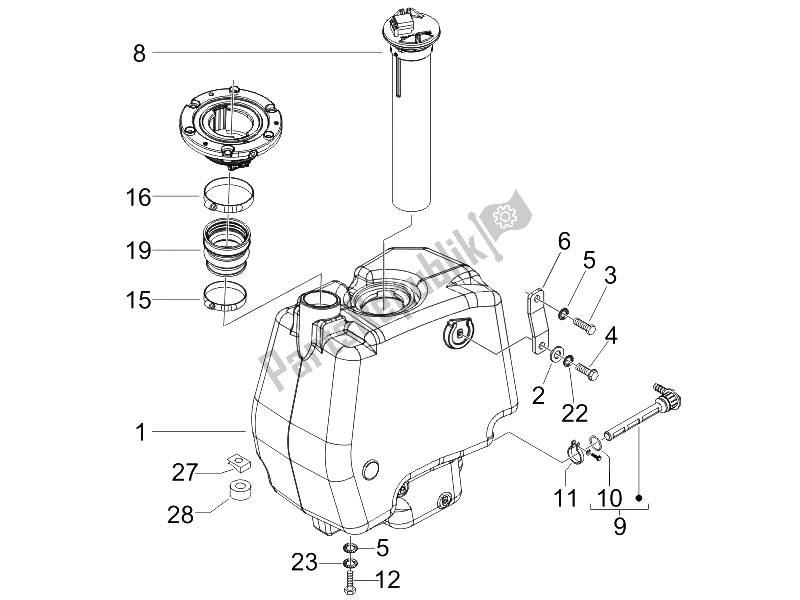 Toutes les pièces pour le Réservoir D'essence du Gilera Runner 50 Pure JET SC 2006