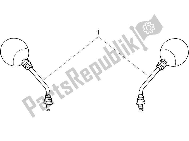 All parts for the Driving Mirror/s of the Gilera DNA 50 2006