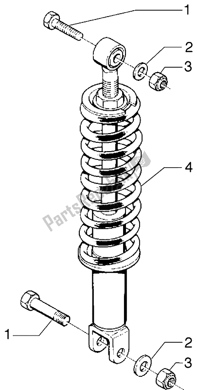 Toutes les pièces pour le Suspension Arrière du Gilera Zulu 50 1998