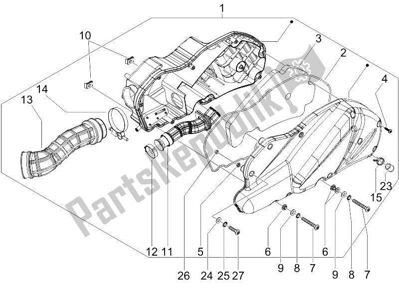 Toutes les pièces pour le Filtre à Air du Gilera Nexus 250 E3 2007