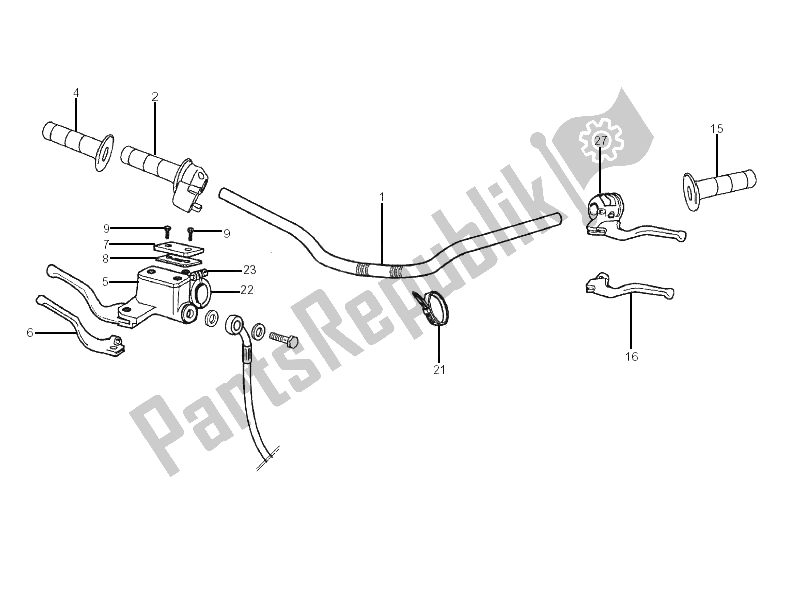 Todas las partes para Manillar - Master Cil. De Gilera SMT 50 2006