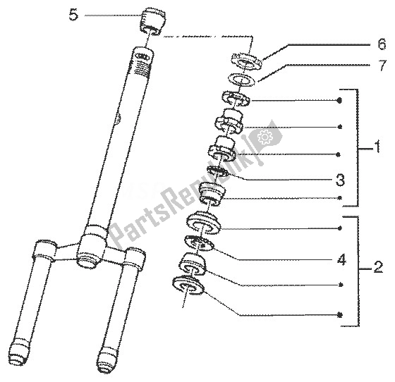 Todas las partes para Rodamientos De Bolas de Gilera Runner 50 SP 1998