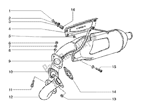 Tutte le parti per il Silenziatore del Gilera Runner 125 FX 2T 1998