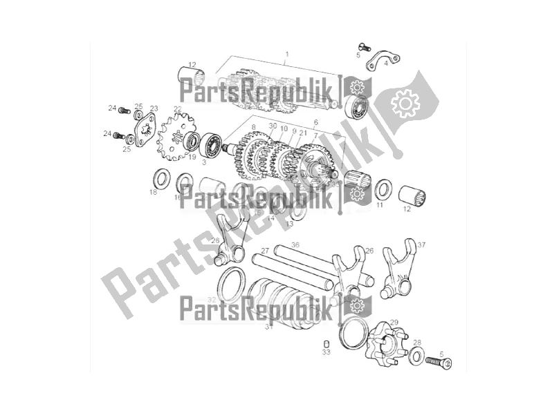 Todas las partes para Caja De Cambios de Gilera RCR 50 2016