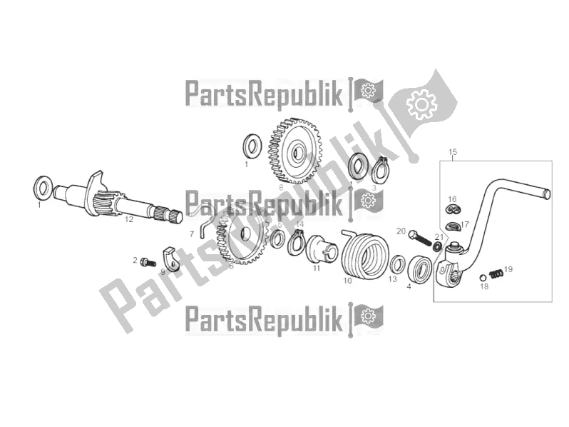 Todas las partes para Eje De Arranque de Gilera RCR 50 2016