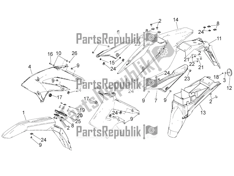 Toutes les pièces pour le Corps du Gilera RCR 50 2017