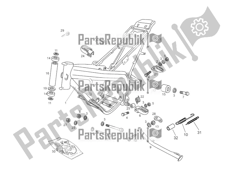 Toutes les pièces pour le Cadre du Gilera RCR 50 2017