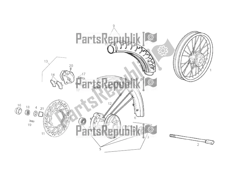 Toutes les pièces pour le Roue Avant du Gilera RCR 50 2017