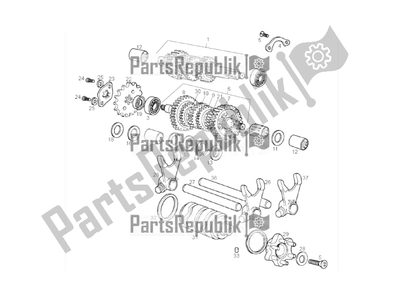 Toutes les pièces pour le Boîte De Vitesses du Gilera RCR 50 2017