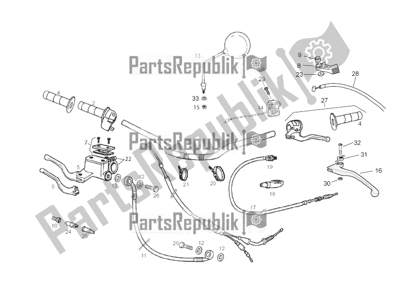 Wszystkie części do Kierownica - Sterowanie Gilera RCR 50 2017