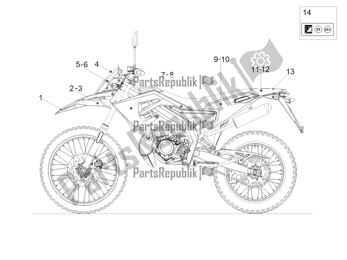 Todas las partes para Etiqueta de Gilera RCR 50 2018