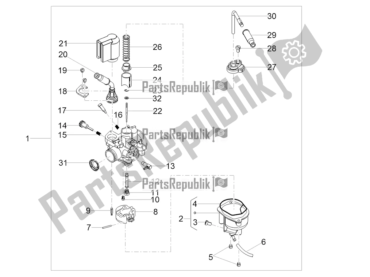Todas las partes para Carburador de Gilera RCR 50 2019