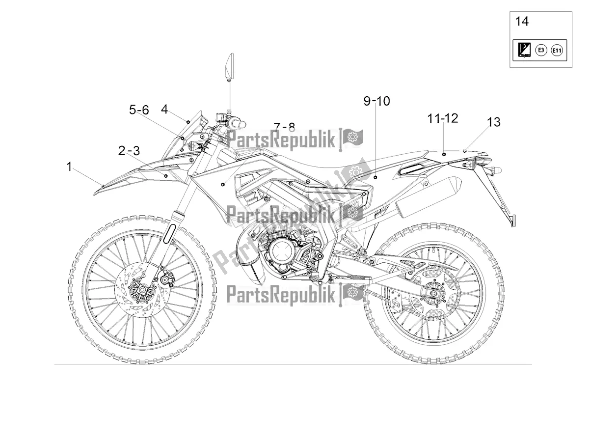 Todas las partes para Etiqueta de Gilera RCR 50 2019