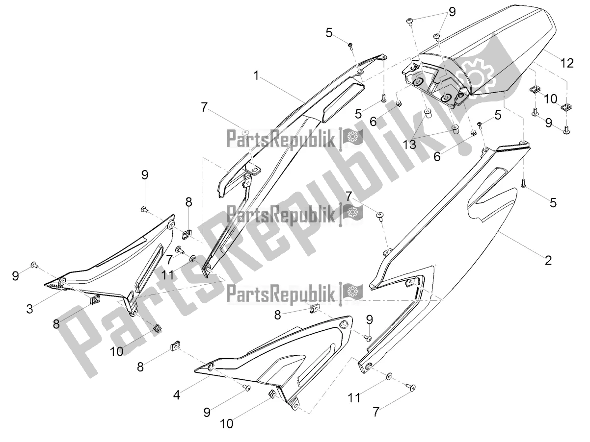 Todas las partes para Cuerpo Trasero de Gilera RCR 50 2019