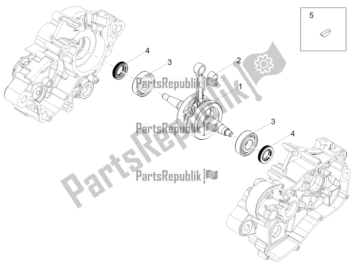 All parts for the Drive Shaft of the Gilera RCR 50 2020