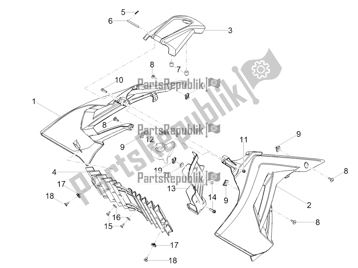 All parts for the Duct of the Gilera RCR 50 2021