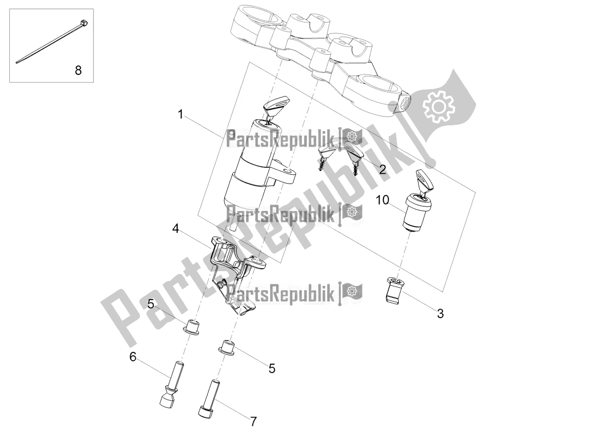 All parts for the Locks of the Gilera RCR 50 2021