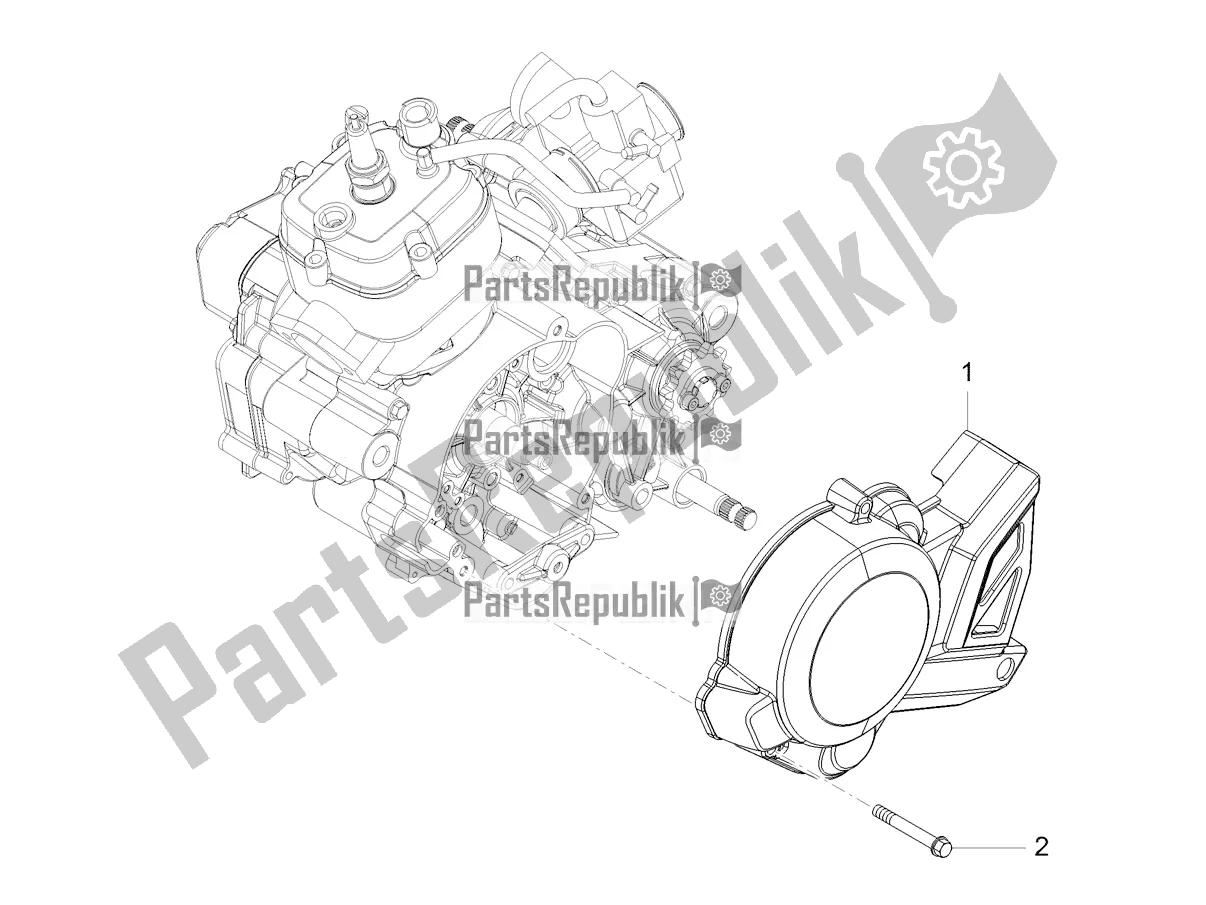 Toutes les pièces pour le Couvercle De Volant du Gilera RCR 50 2022