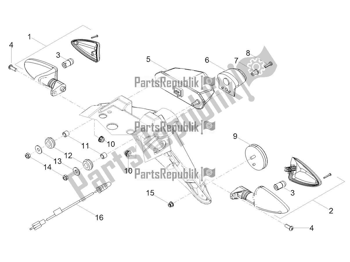 Toutes les pièces pour le Feux Arrière du Gilera RCR 50 2022