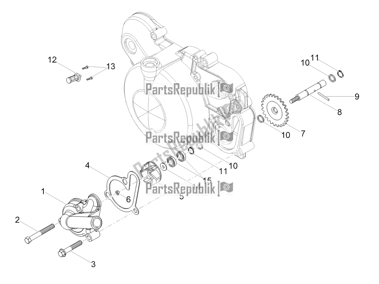 Toutes les pièces pour le Pompe à Eau du Gilera RCR 50 2022