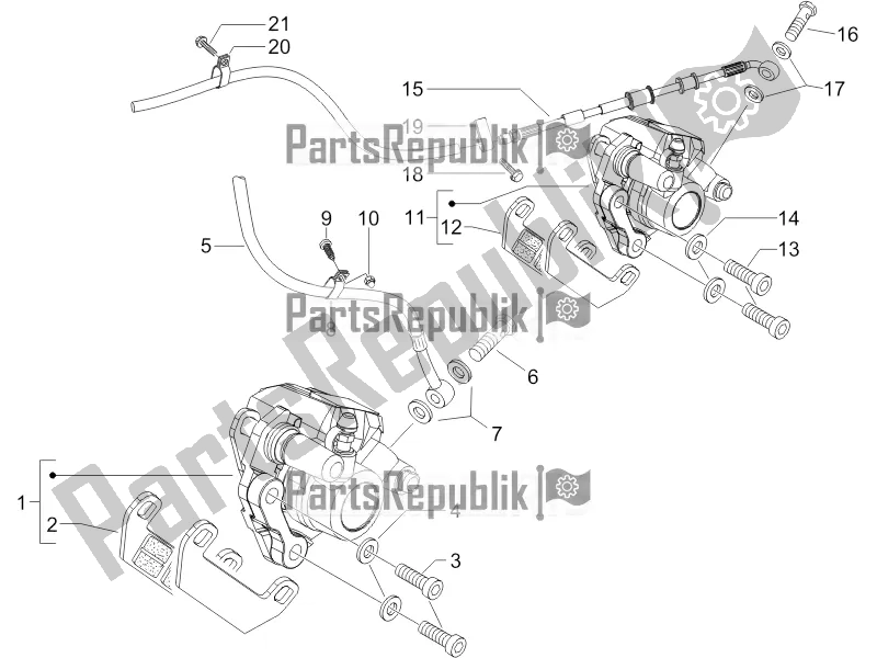 Todas las partes para Tubos De Frenos - Pinzas de Gilera Runner 125 ST 4T 2016