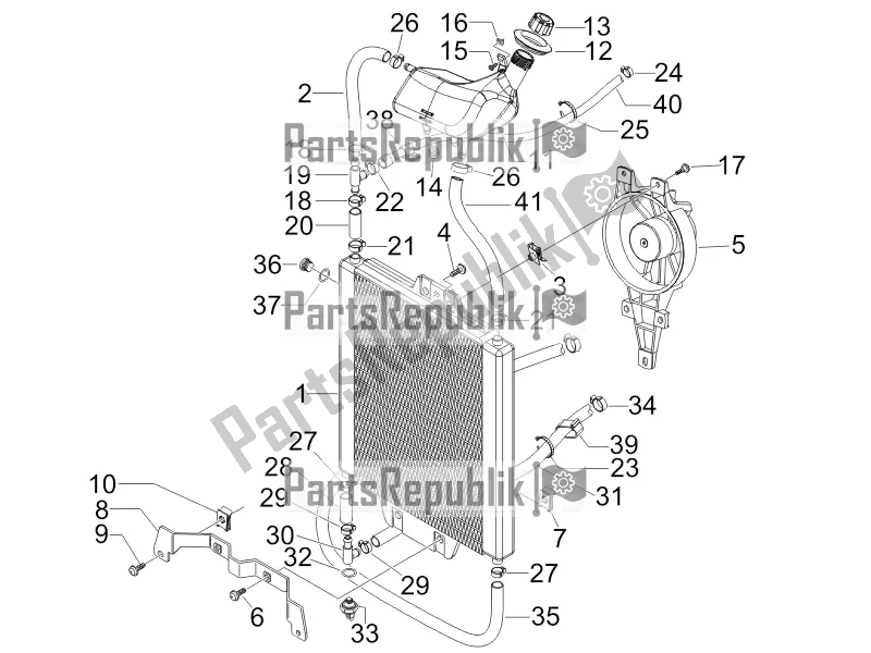 Toutes les pièces pour le Système De Refroidissement du Gilera Runner 125 ST 4T 2016