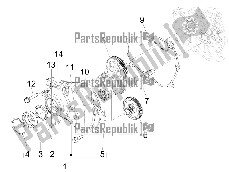 Toutes les pièces pour le Unité De Réduction du Gilera Runner 125 ST 4T 2016