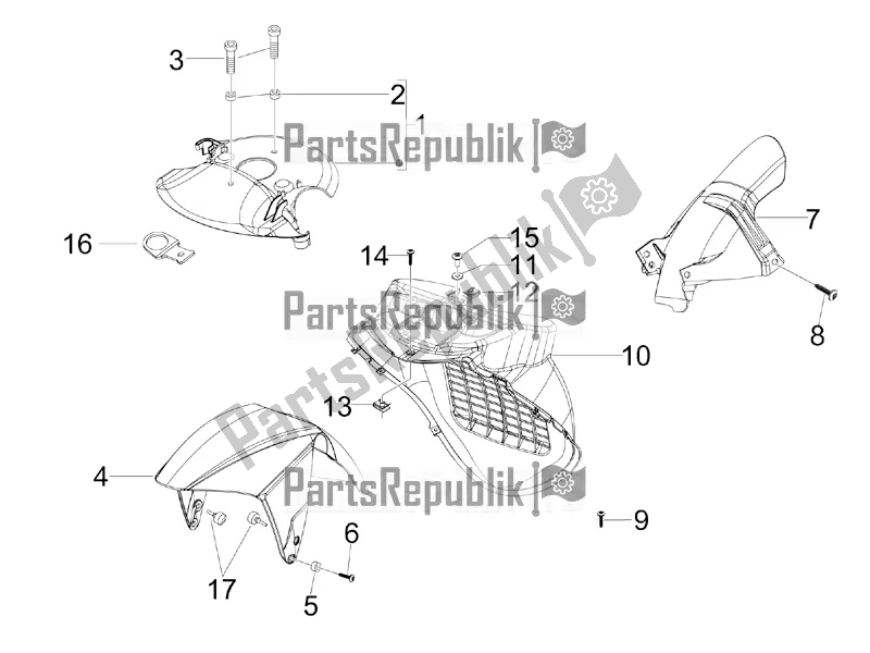 Todas las partes para Carcasa De La Rueda - Guardabarros de Gilera Runner 125 ST 4T 2016