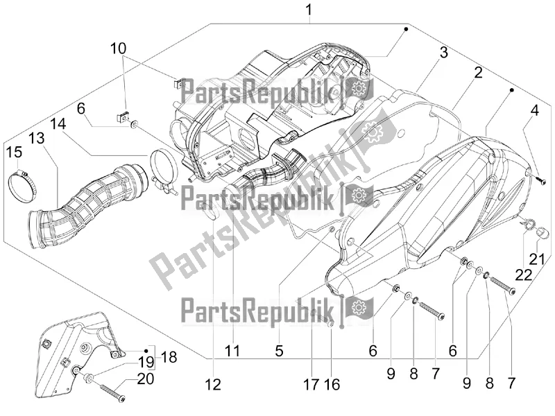 Toutes les pièces pour le Filtre à Air du Gilera Runner 125 ST 4T 2017