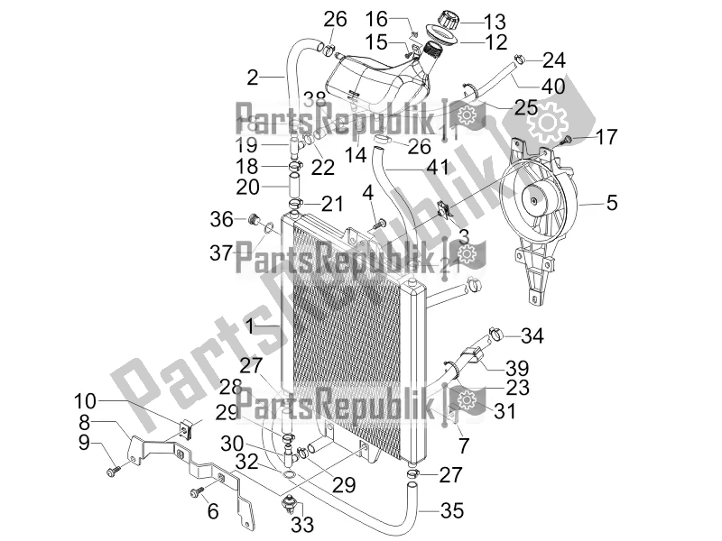 Toutes les pièces pour le Système De Refroidissement du Gilera Runner 125 ST 4T 2017