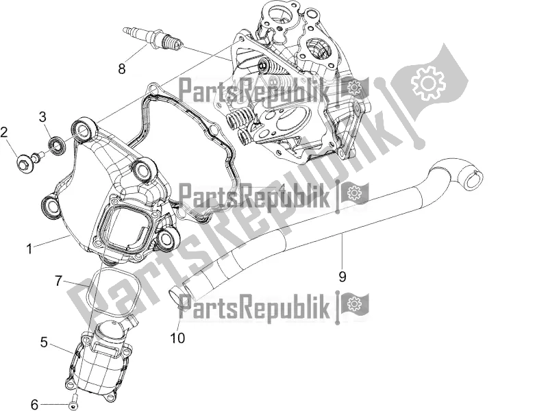 Alle onderdelen voor de Kleppendeksel van de Gilera Runner 125 ST 4T 2017