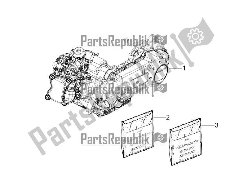 Toutes les pièces pour le Moteur, Assemblage du Gilera Runner 125 ST 4T 2017