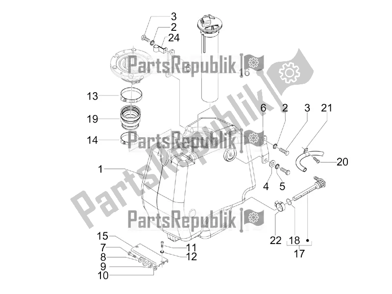 Todas las partes para Depósito De Combustible de Gilera Runner 125 ST 4T 2017