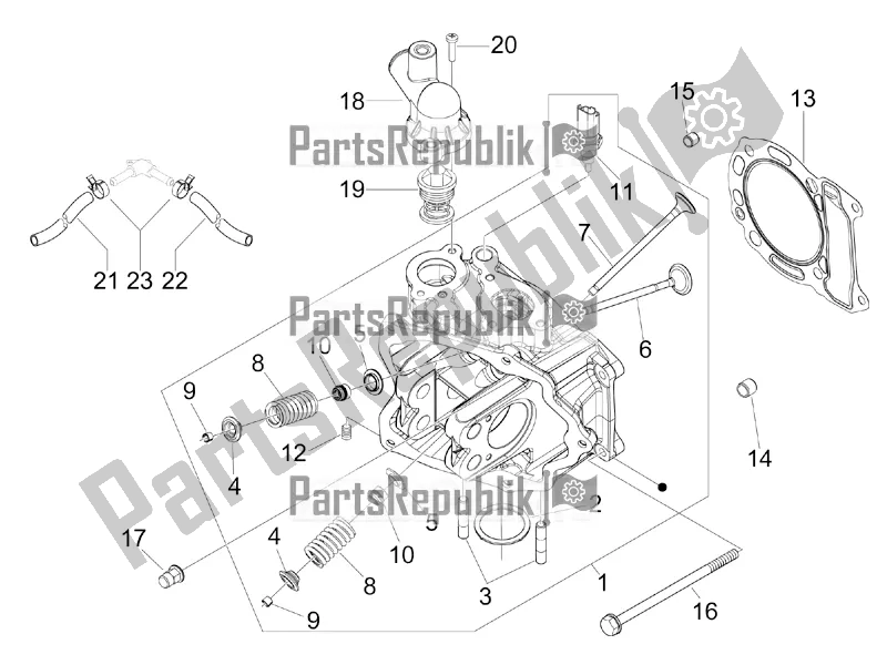 Toutes les pièces pour le Unité De Tête - Valve du Gilera Runner 125 ST 4T 2017