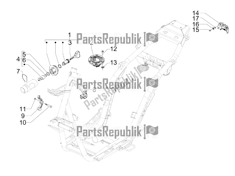 Toutes les pièces pour le Serrures du Gilera Runner 125 ST 4T 2017