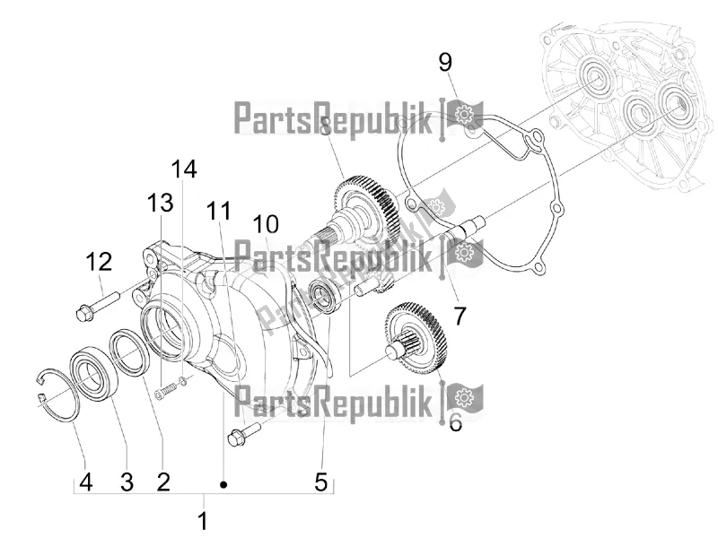 Toutes les pièces pour le Unité De Réduction du Gilera Runner 125 ST 4T 2017