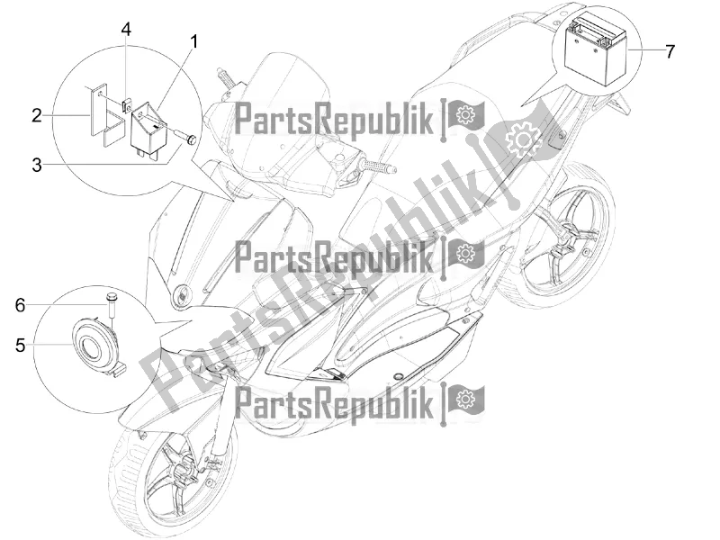 Todas las partes para Interruptores De Control Remoto - Batería - Bocina de Gilera Runner 125 ST 4T 2017