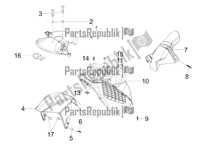 Todas las partes para Carcasa De La Rueda - Guardabarros de Gilera Runner 125 ST 4T 2017