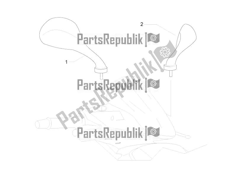 All parts for the Driving Mirror/s of the Gilera Runner 50 SP 2016